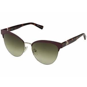 NEW Longchamp LO111SL Wine Sunglasses 55mm with Green Lenses & Case